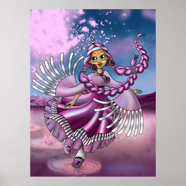 Indiansk flicka poster (Framsidan)