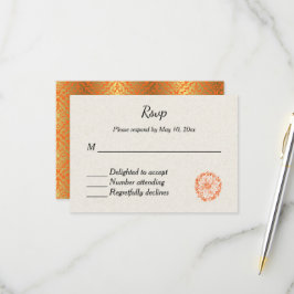 Indiansk hinduisk bröllopsinbjudan RSVP OSA Kort