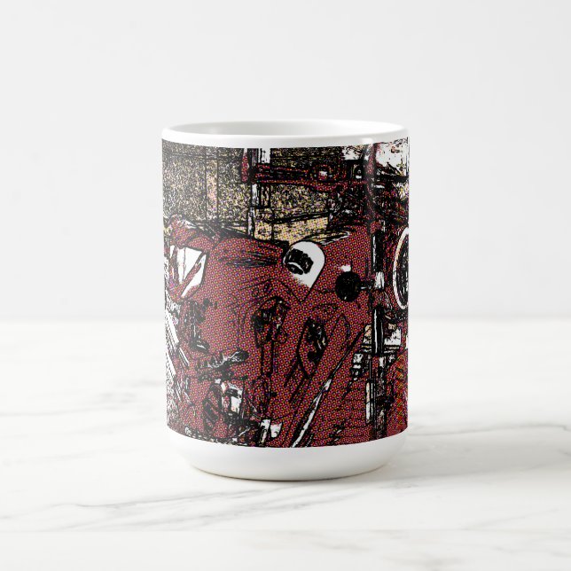 Indiansk motorcykel  kaffemugg (Center)
