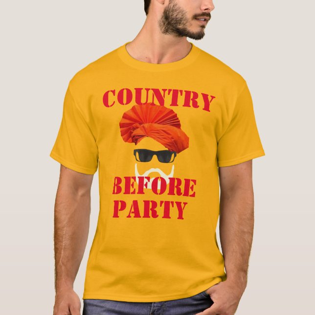 indianska starka land före party indian PM Modi T Shirt (Framsida)