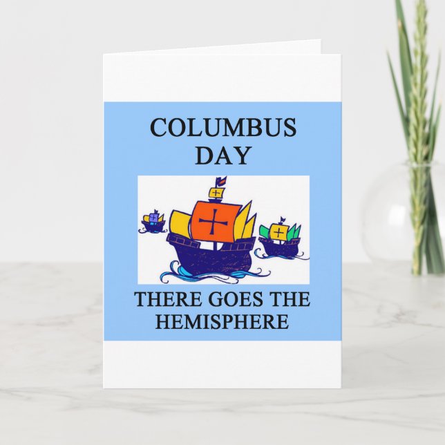 indianskämt på COLUMBUS Dag Helgkort (Framsida)