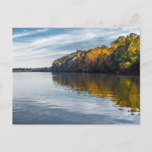 Indiansommar på floden vykort (Framsida)