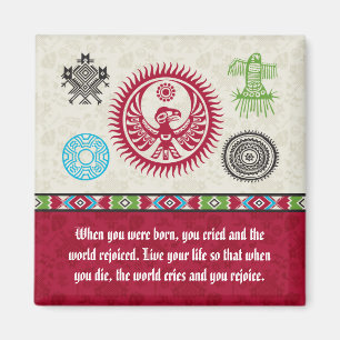 Indiansymboler och vishet - Phoenix Magnet