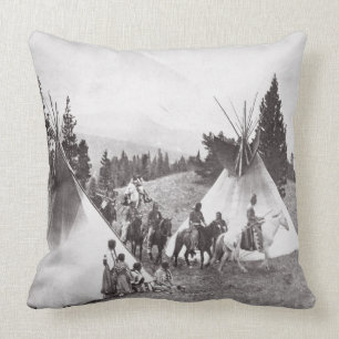 IndianTeepeeläger, Montana, c.1900 (b/w Kudde