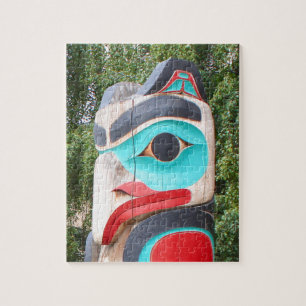IndianTotem Pole, ankring, Alaska 2 Pussel