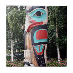 IndianTotem Pole, ankring, Alaska Kakelplatta