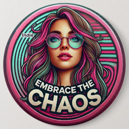 Indie Badge - "Embrace the Chaos" Knapp