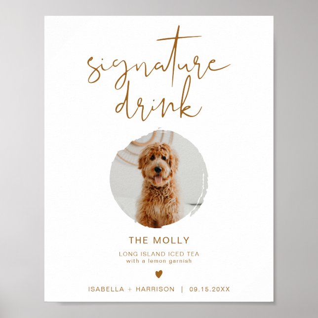 INDIE Bohemian 1 Photo Pet Namnteckning Drink Post Poster (Framsidan)