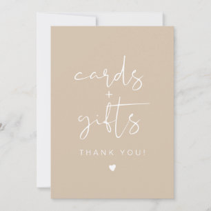 INDIE Bohemian Beige Cream Cards & Gifts Sign Inbjudningar