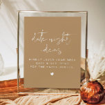INDIE Bohemian Beige Datum Nattkort Mall efter inl Poster<br><div class="desc">Den här datummallen för nattkort innehåller ett edgy handskrivet teckensnitt och modern,  minimalistisk design med ärliga beige-toner. Ändra enkelt färg och redigera *de flesta formuleringarna* för att uppfylla behoven i tillfälle. Detta tecken är perfekt för din contemporary,  minimalistiska eller bohemiska möhippa eller andra firande.</div>