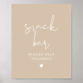 INDIE Bohemian Beige Modern Snack Pub Poster
