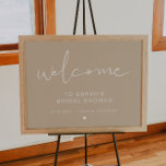 INDIE Bohemian Beige Möhippa Välkomsttecken Poster<br><div class="desc">Möhippans välkomsttecken har ett edgy handskrivet teckensnitt och modern minimalistisk design. Redigera alla färg och *de flesta formuleringar för att uppfylla dina behov. Detta välkomsttecken gör att perfekten kompletterar din moderna,  contemporary,  industri eller firande. Det här tecknet har en boho-jordtonsbeige/taupfärgning,  men all färg är 100 % redigerbar.</div>