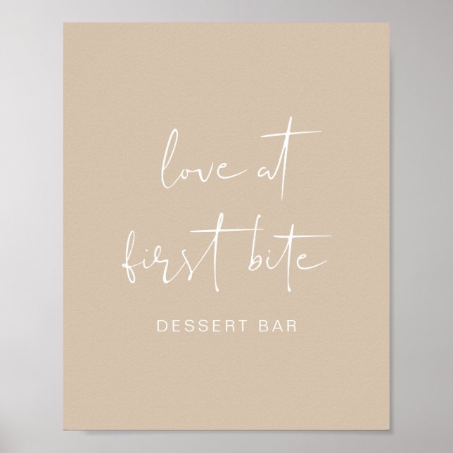 INDIE Bohemian Earth Toned Beige Dessert Pub Poster (Framsidan)