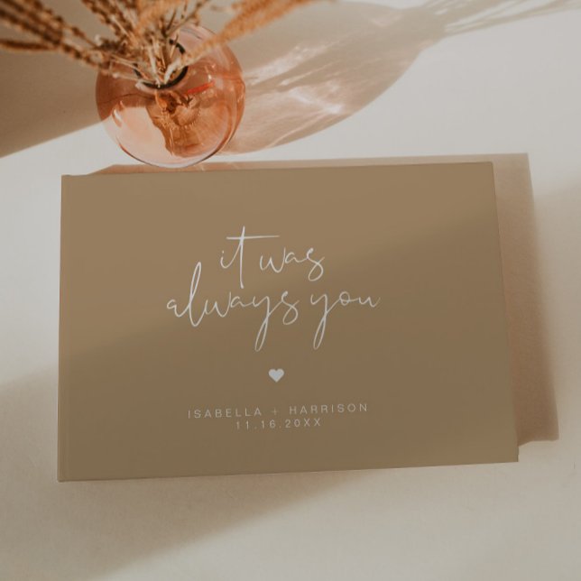 INDIE Bohemisk Jordtonad Bröllopsgästbok Gästböcker (Skapare uppladdad)