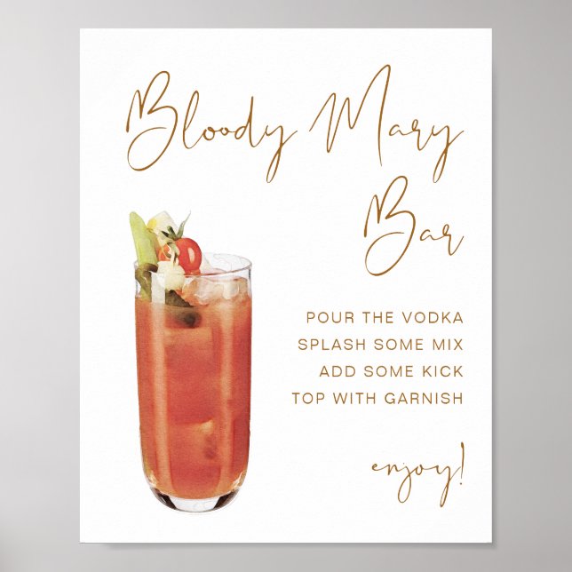 INDIE Bohemsk Bloody Mary Barskylt Poster (Framsidan)