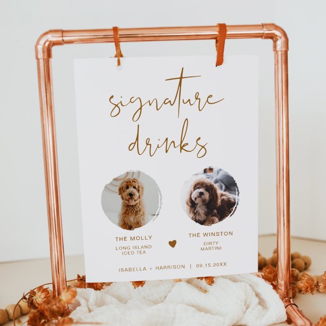 INDIE Boho 2 Foto Husdjurs Signaturdryck  Poster (Skapare uppladdad)