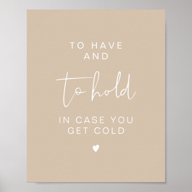 INDIE Boho att ha och att hålla Bröllop Blanket Poster (Framsidan)