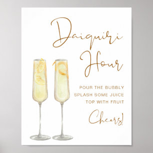 INDIE Boho Bränd Orange Bröllops Daiquiri Timme  Poster