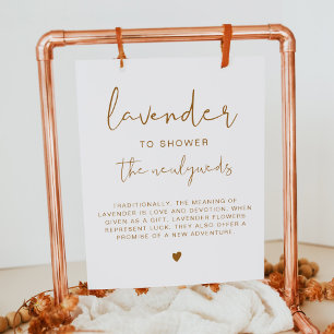 INDIE Boho Bränd Orange Lavendel Kasta Bröllopssky Poster
