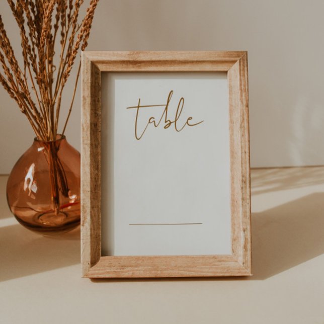INDIE Boho Burnt Orange Bröllop Blank Bordsnummer (Skapare uppladdad)
