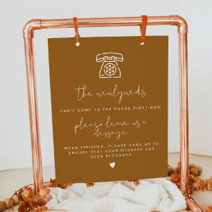 INDIE Boho Burnt Orange Guestbook-signatur Poster