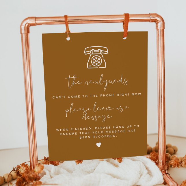 INDIE Boho Burnt Orange Guestbook-signatur Poster (Skapare uppladdad)