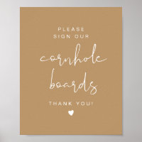 INDIE Boho Cornhål Guestbook Bröllop-tecken