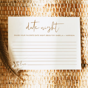 INDIE Boho Earth Tone Date Night Idescard Game Tilläggskort