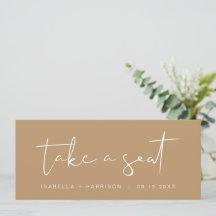 INDIE Boho Earth Tone Ta ett sätesrubrikkort