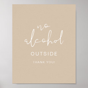 INDIE Boho Earth Toned Beige No Alcohol external Poster