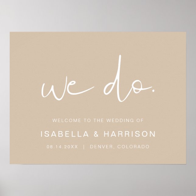 INDIE Boho Minimalist Beige Vi Poster gärna (Framsidan)