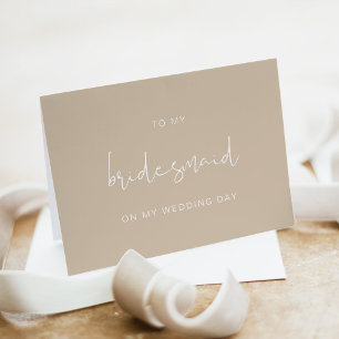 INDIE Boho to my Bridesmaid on my Bröllopsdag Card Tack Kort