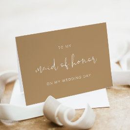 INDIE Boho to My Maid of honor Bröllopsdag Card Tack Kort