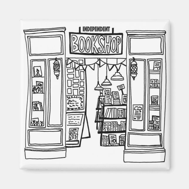 Indie Bookshop Fridge Magnet (Framsidan)
