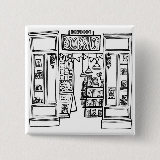 Indie Bookshop Square Badge Knapp (Framsida)