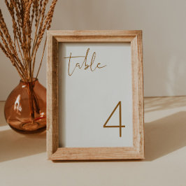 INDIE Burnt Orange Boho-minimalistiskt Bordsnummer