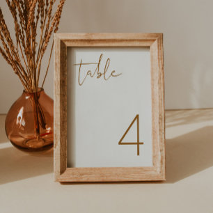 INDIE Burnt Orange Boho-minimalistiskt Bordsnummer