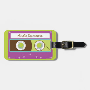 Indie Mixtapes Retro 80s Kassettband Mönster Bagagebricka