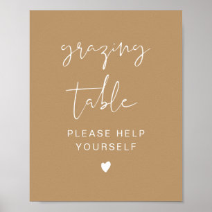 INDIE Modern Boho Grazing Bord-tecken Poster