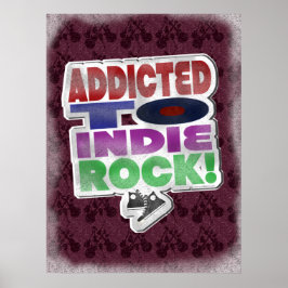 Indie Rock Beroende Episk Kul Musik Slogan Poster