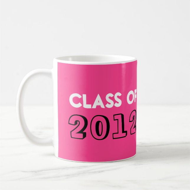 Indie stil som dras av från klassåret rosa student kaffemugg (Vänster)