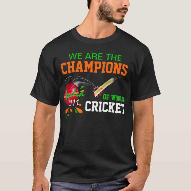 Indien 2011 mästare av ICC skjortan för vmsyrsa T Tee Shirt (Framsida)