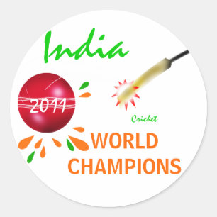 Indien 2011 vm för syrsa ICC kämpar för Runt Klistermärke
