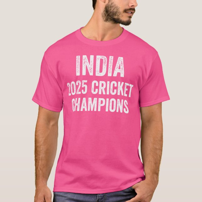 Indien 2025 Cricket Champions T Shirt (Framsida)