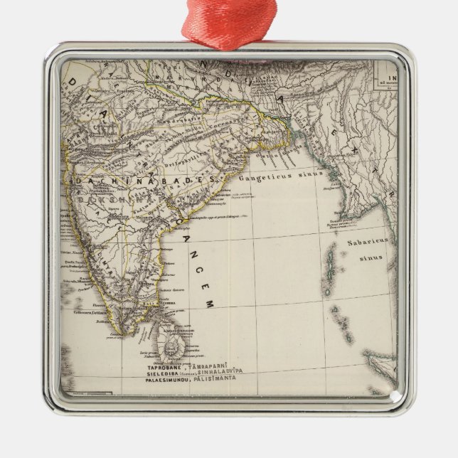 Indien 3 julgransprydnad metall (Framsidan)