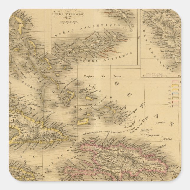 Indien 6 fyrkantigt klistermärke (Framsida)