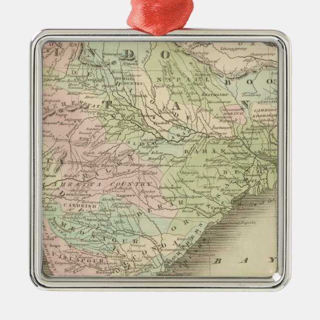 Indien 9 julgransprydnad metall (Framsidan)