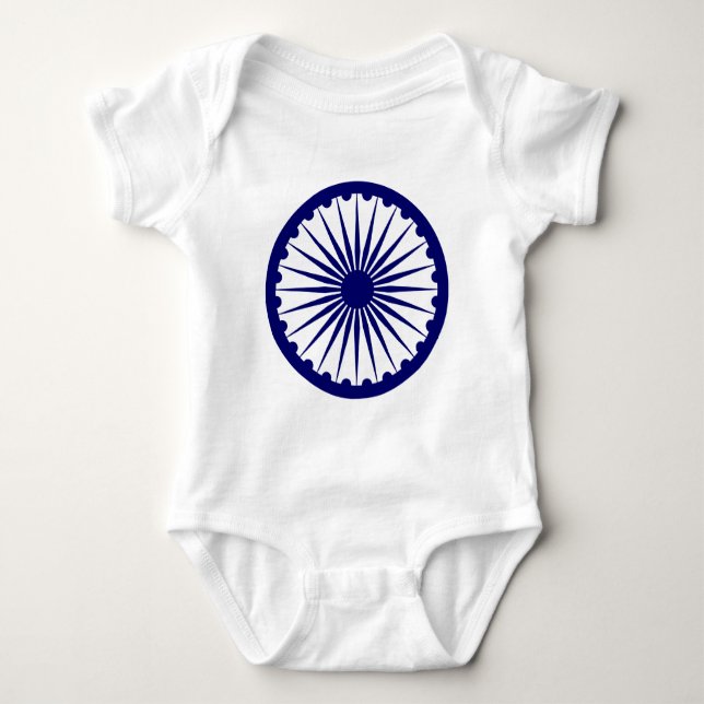 Indien Ashoka Chakra T-shirt (Framsida)