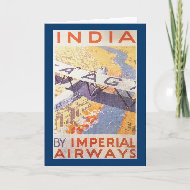 Indien av Imperial Airways Kort (Framsida)