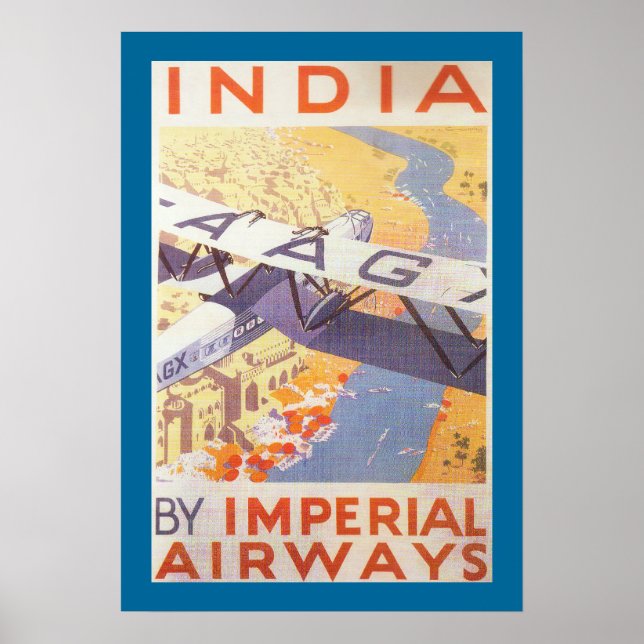 Indien av Imperial Airways Poster (Framsidan)